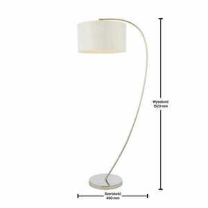 Stojací lampa Endon Josephine bílá chrom E27 152 cm small 1
