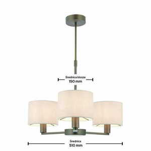 Závěsné svítidlo Endon Daley 73016 3xE14 tmavý antický bronz small 2