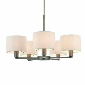 Závěsné světlo Endon Daley 73017 bílé/hnědé, 5 světel, E14, 57 cm small 0