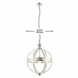 Závěsné svítidlo Endon Vienna chrom mosaz sklo E27 41 cm small 3