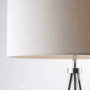 Stojací lampa Endon Tri béžová/stříbrná 152,5 cm E27 73145 small 1