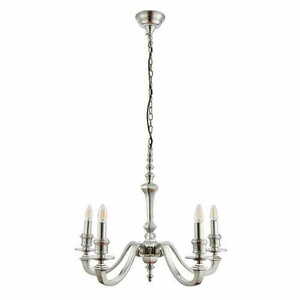 Lustr Endon Finsbury 73598, leštěný hliník, 5×E14, 70 cm small 0