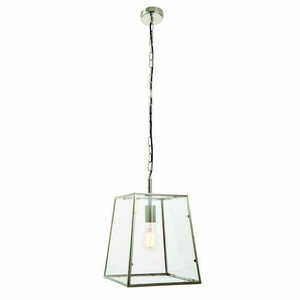 Závěsná lampa Endon Hurst stříbrná sklo ocel E27 76225 small 0