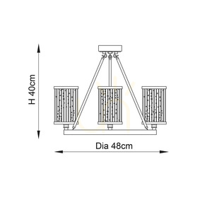 Stropní svítidlo Endon Easton 76261 nikl/sklo 3xE14 small 4