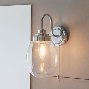 Nástěnné svítidlo Endon Hampton chrom sklo IP44 E14 76304 small 3