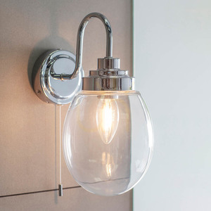 Nástěnné svítidlo Endon Hampton chrom sklo IP44 E14 76304 small 4