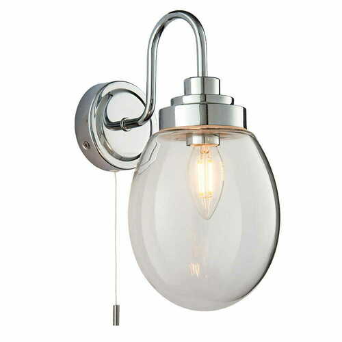 Kontrola Nástěnné svítidlo Endon Hampton chrom sklo IP44 E14 76304