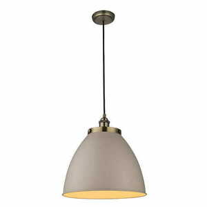 Závěsné svítidlo Endon Franklin loft taupe/antická mosaz E27 Ø33,5 cm 76327 small 0