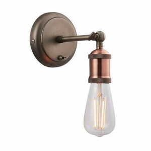 Nástěnné svítidlo Endon Hal měděné stříbrné E27 vintage 76338 small 3