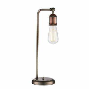 Stojací lampa Endon Hal měděná/stříbrná ocel E27 45,3 cm 76339 small 0