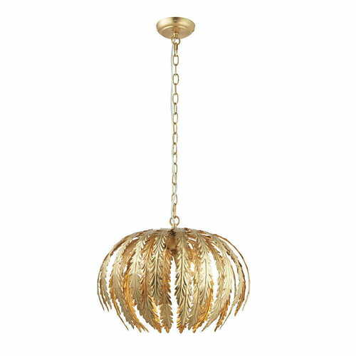 Kontrola Závěsná lampa Endon Delphine zlatá 3x E14 LED stmívatelná