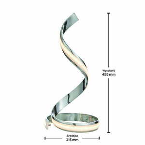 Stojací lampa Endon Aria LED chrom bílá 76412 small 1