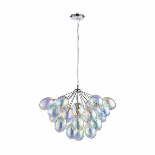 Kontrola Závěsné svítidlo Endon Infinity chrom opálové sklo 6xG9 65 cm