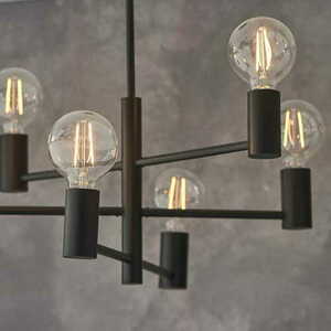 Stropní svítidlo Endon Studio 76502 černé ocelové E27 6x LED small 5