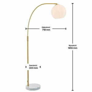 Stojací lampa Endon Otto šedá zlatá sklo ocel 76613 small 1