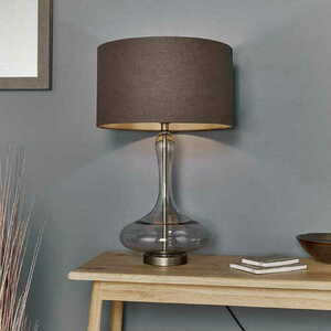 Stolní lampa Caia Endon hnědá sklo a textil 62 cm 79835 small 1