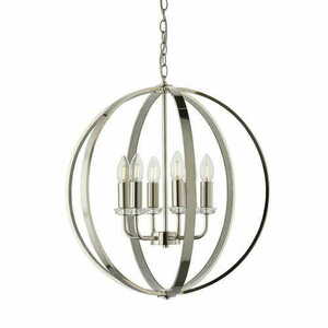 Závěsná lampa Endon Ritz 81508 nikl 6xE14 křišťálová small 0
