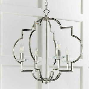 Závěsná lampa Endon Garland nikl křišťál 4xE14 58 cm small 2