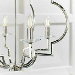 Závěsná lampa Endon Garland nikl křišťál 4xE14 58 cm small 3