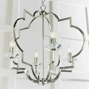 Závěsná lampa Endon Garland nikl křišťál 4xE14 58 cm small 5