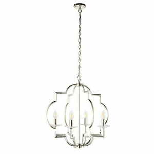 Závěsná lampa Endon Garland nikl křišťál 4xE14 58 cm small 6