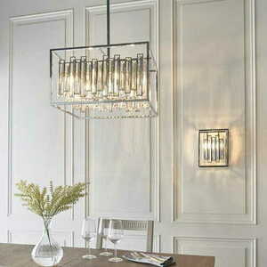 Závěsná lampa Endon Acadia chromová křišťálová 6 světel 81931 small 4