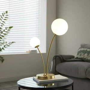 Stojací lampa Endon Bloom bílá sklo ocel 2xG9 92218 small 2