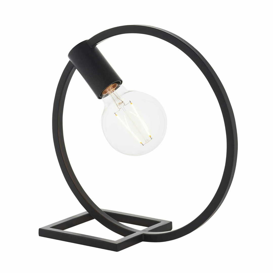 Endon Shape Circle table lamp black steel E27 31.2 cm