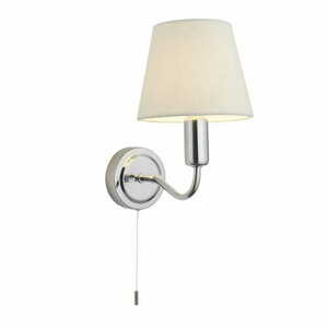 Koupelnové nástěnné svítidlo CONWAY chrom s krémovým stínidlem IP44 Endon 93851 small 0