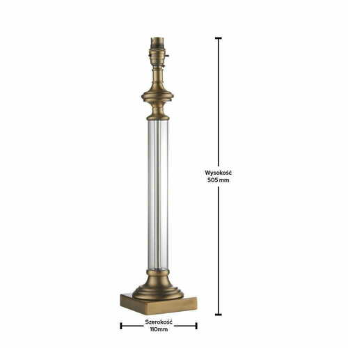 Kontrola Stojací lampa Endon Avebury mosazná skleněná E27 51,5 cm 94350