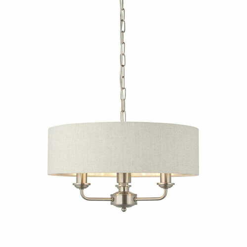 Kontrola Závěsná lampa Endon Highclere 94361 bílá chrom 3xE14 45 cm
