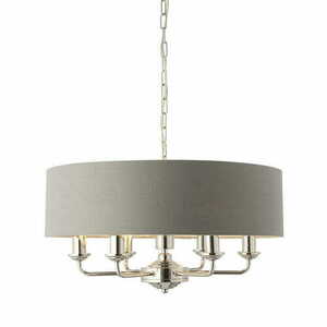 Závěsná lampa Endon Highclere 94373 šedá chromová 6 světel E14 small 2