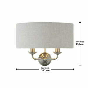 Nástěnné svítidlo Endon Highclere šedé stínidlo E14 2x40W 94403 small 1