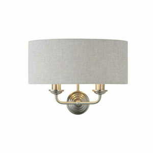 Nástěnné svítidlo Endon Highclere šedé stínidlo E14 2x40W 94403 small 0