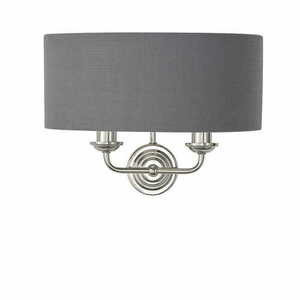 Nástěnné svítidlo Endon Highclere tmavě šedé stříbrné E14 2x40W small 2