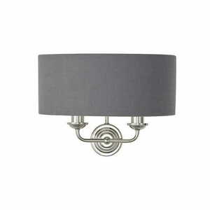 Nástěnné svítidlo Endon Highclere tmavě šedé stříbrné E14 2x40W small 0