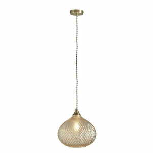 Závěsná lampa Endon Livia 95480 mosazné sklo E27 small 6