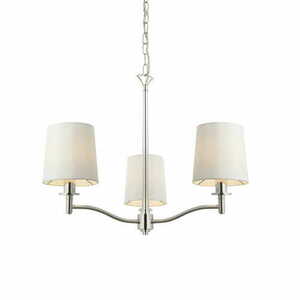 Závěsné svítidlo Endon Ortona 95828 nikl/bílá, 3x E14, 62 cm small 0