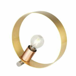 Stolní lampa Endon Hoop 97665 E27 25 cm – mosaz, nikl a měď small 0