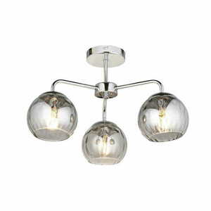 Stropní svítidlo Endon Dimple 3xE14 chromové kouřové sklo 52 cm 97971 small 0