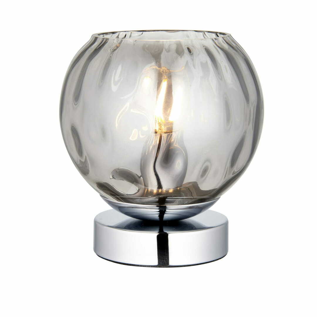Stående lampa Endon Dimple krom rökglas E14 97976