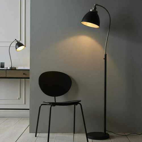 Kontrola Stojací lampa Endon Franklin černá stříbrná ocel 160 cm 98753