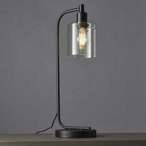 Černá stolní lampa Endon TOLEDO 95457 čiré sklo 1×E27 LED max. 10 W small 3