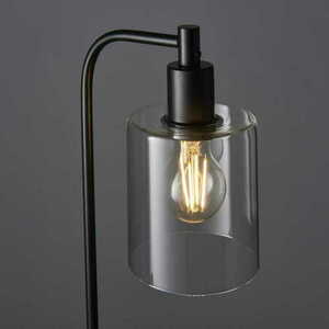 Černá stolní lampa Endon TOLEDO 95457 čiré sklo 1×E27 LED max. 10 W small 6