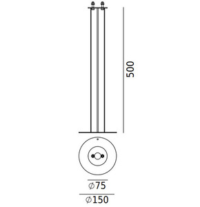 Kotva pro montáž do země pro svítidla Borg Bollard 202 Norlys small 2
