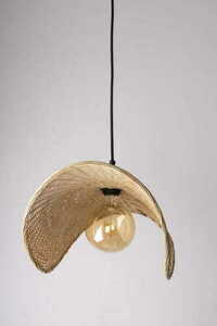 Závěsná lampa Max Light KOSHI P0498 černá ratan 60 cm boho small 2