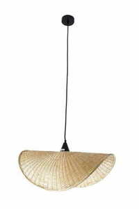 Závěsná lampa Max Light KOSHI P0498 černá ratan 60 cm boho small 0