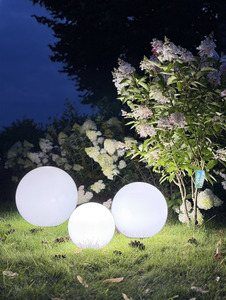 Sada 3 zahradních kulových svítidel – LUNA BALLS 40, 50, 60 cm  LED E27  UV small 9
