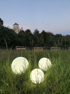 Sada 3 zahradních kulových svítidel – LUNA BALLS 40, 50, 60 cm  LED E27  UV small 12