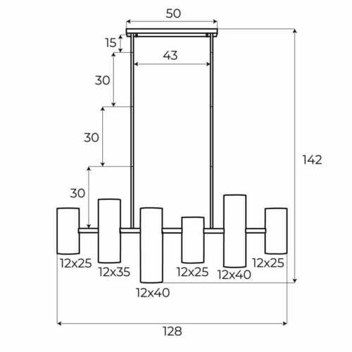 Kontrola Závěsné svítidlo Max Light LAXER P0504 bílé 6x7W 127 cm